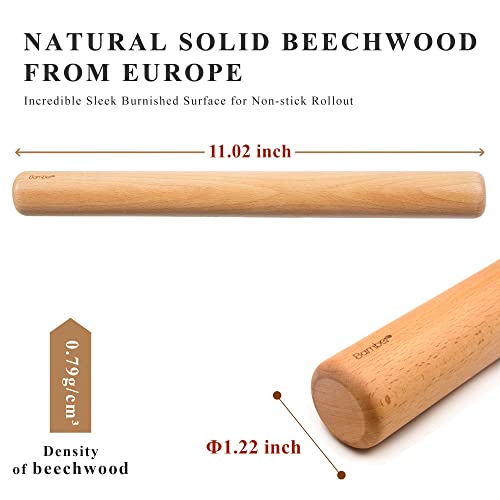 Bamber Wood Rolling Pin, 11 Inch by 1-1/5 Inch
