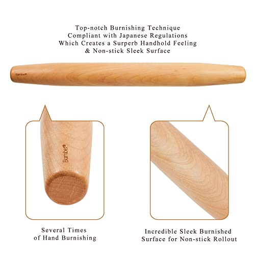 Bamber Wood Rolling Pin, 11 Inch by 1-1/5 Inch