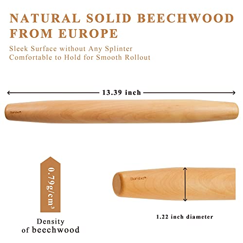 Bamber Wood Rolling Pin, 11 Inch by 1-1/5 Inch